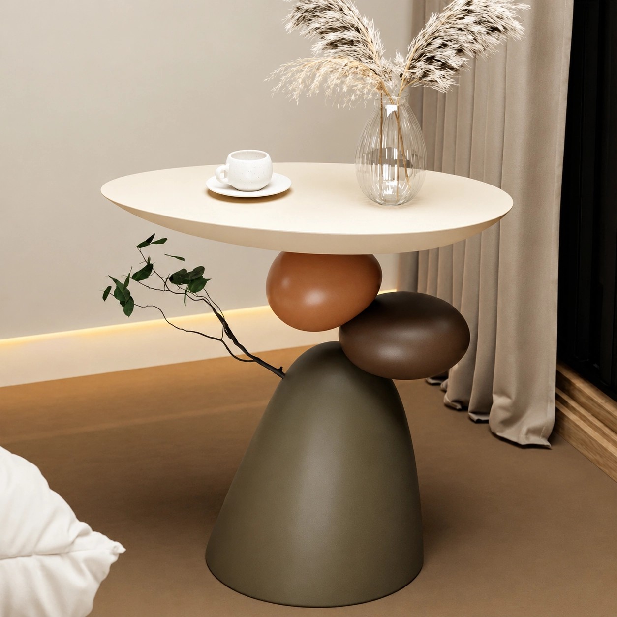 Irregular Resin Side Table lifestyle 3