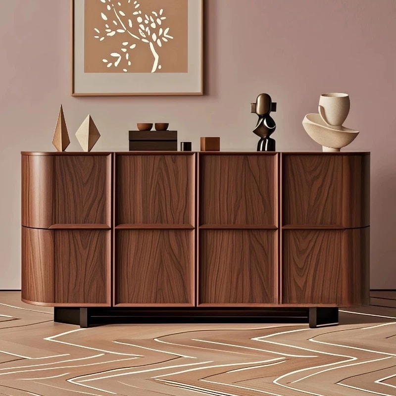 Minimalist Walnut Lacquer Sideboard lifestyle 2