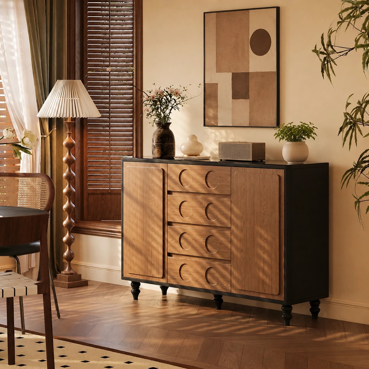 Slim Sideboard, Vintage Walnut Finish lifestyle 3