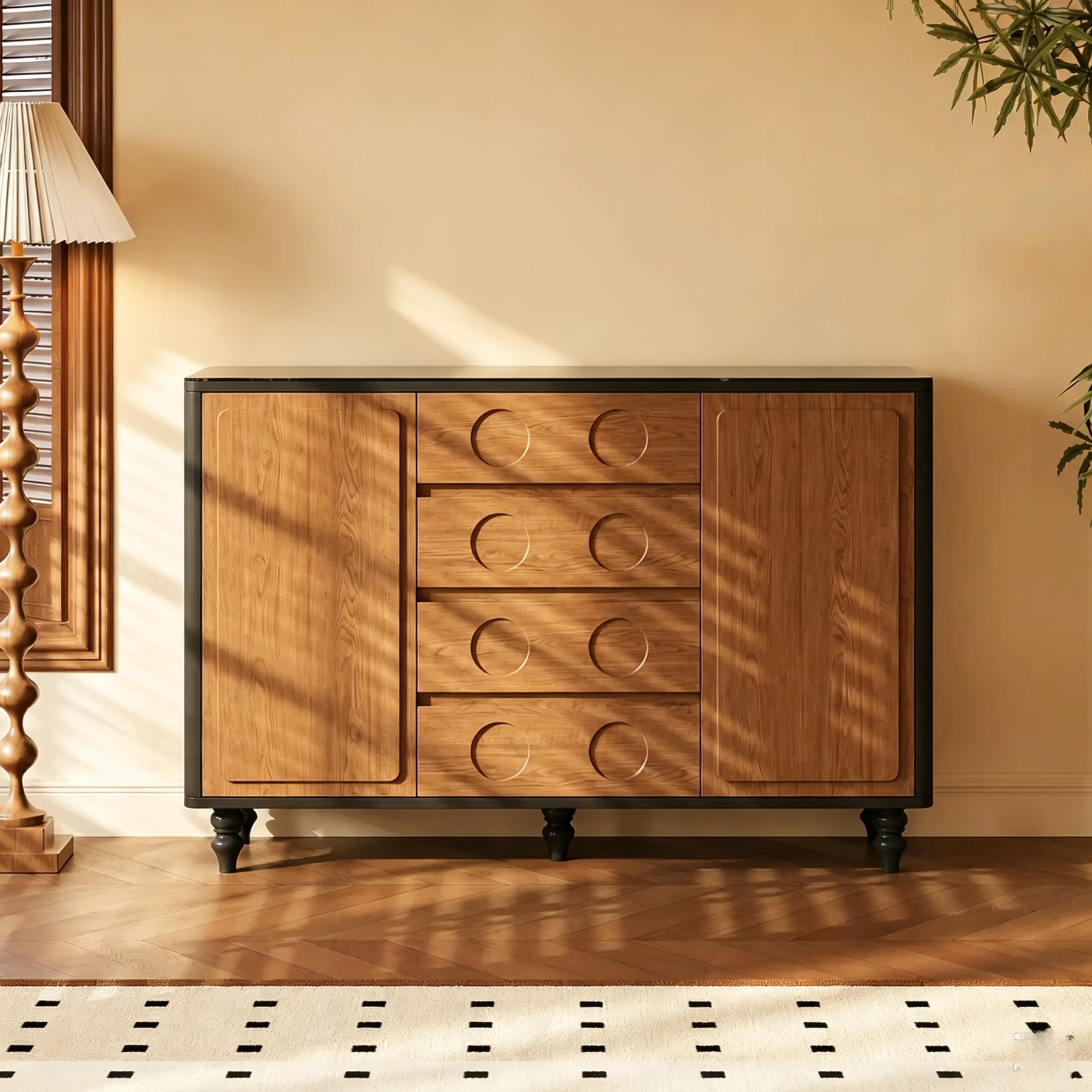 Slim Sideboard, Vintage Walnut Finish lifestyle 1