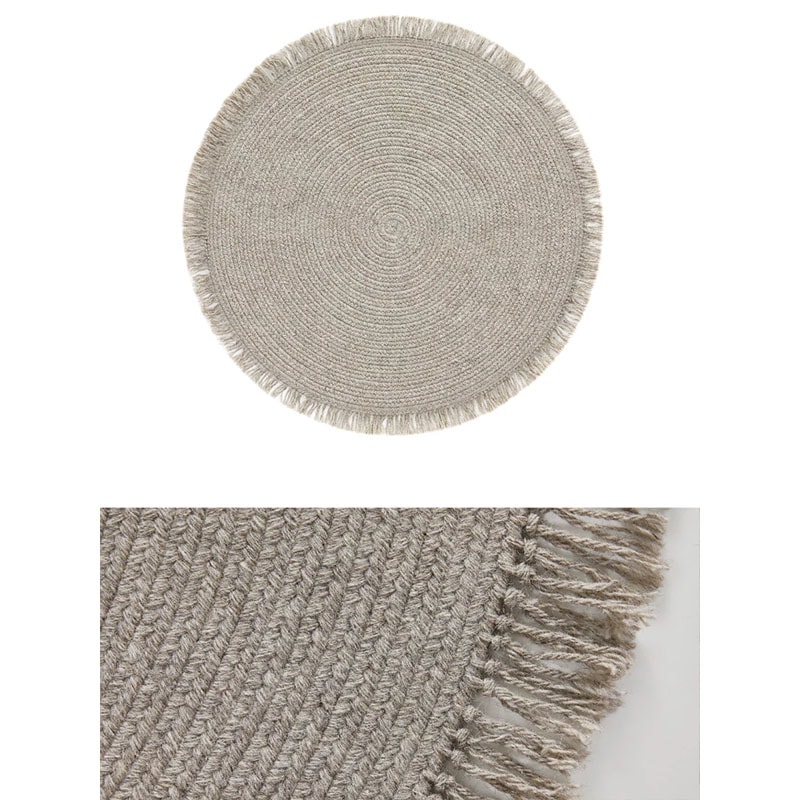 Wabi-Sabi Round Blended Fabric Rug lifestyle 1