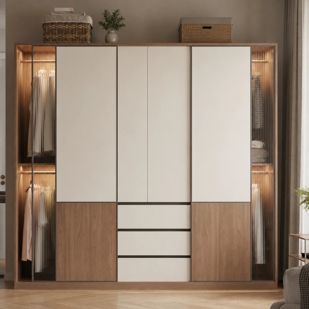 Modern Minimalist Sliding Wardrobe lifestyle 2