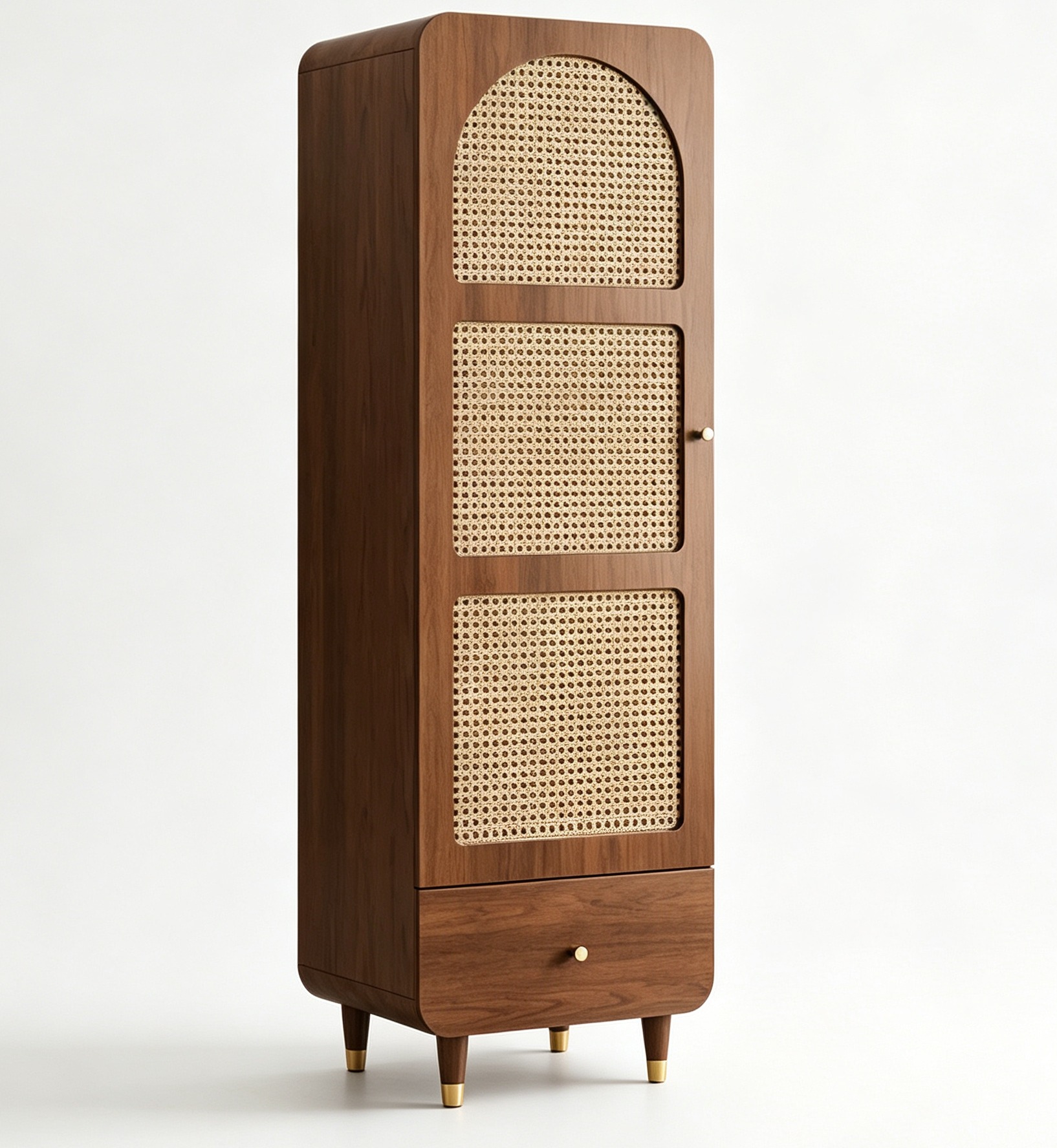 Auburn Wicker Door Accent Cabinet lifestyle 1