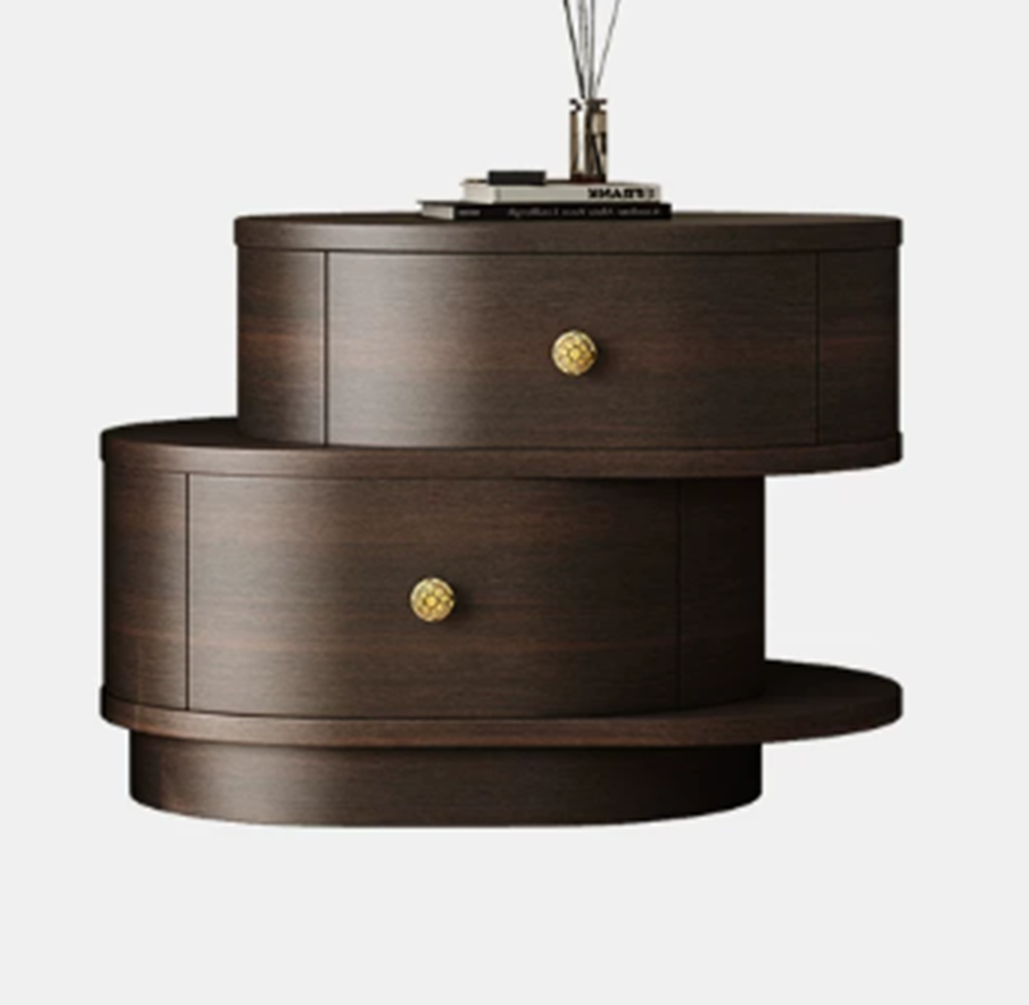 Dark Brown Vintage Nightstand lifestyle 1