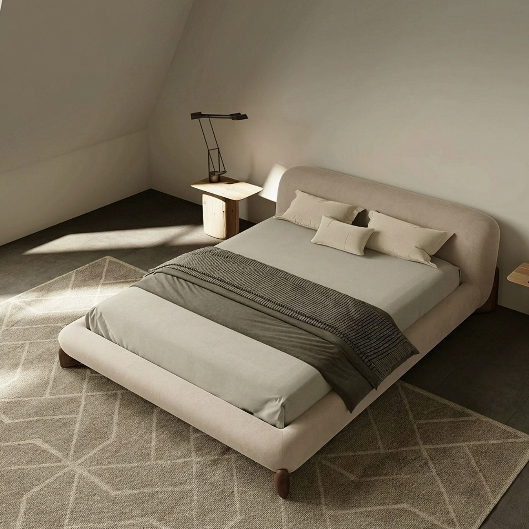 Padded Solid Wood Canopy Bed lifestyle 1