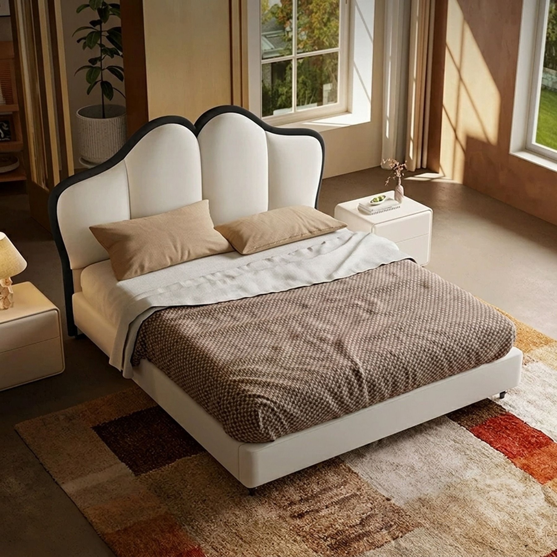 Chenille Tufted Butterfly Bed lifestyle 1