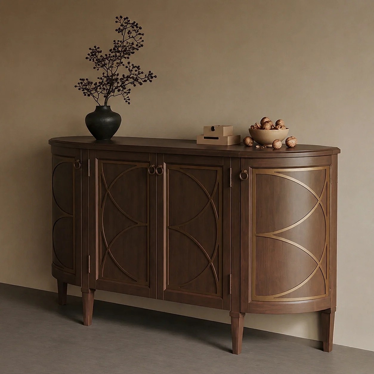 French Carved Solid Wood Sideboard lifestyle 3