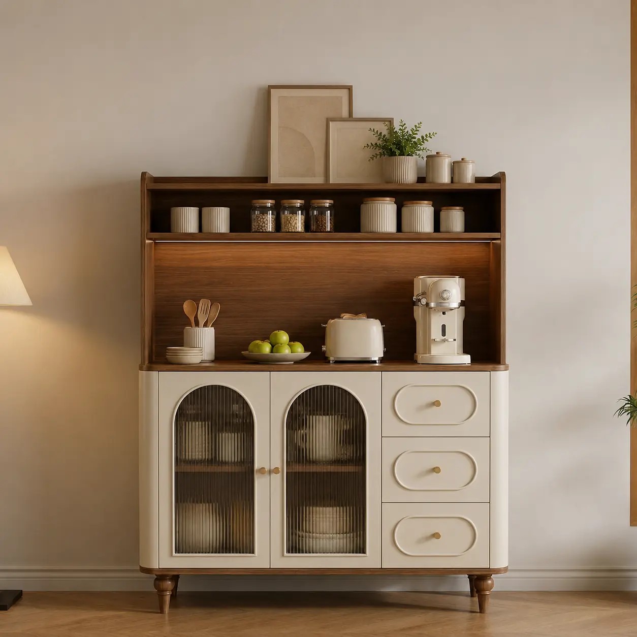 French Style Arched Glass Sideboard lifestyle 2