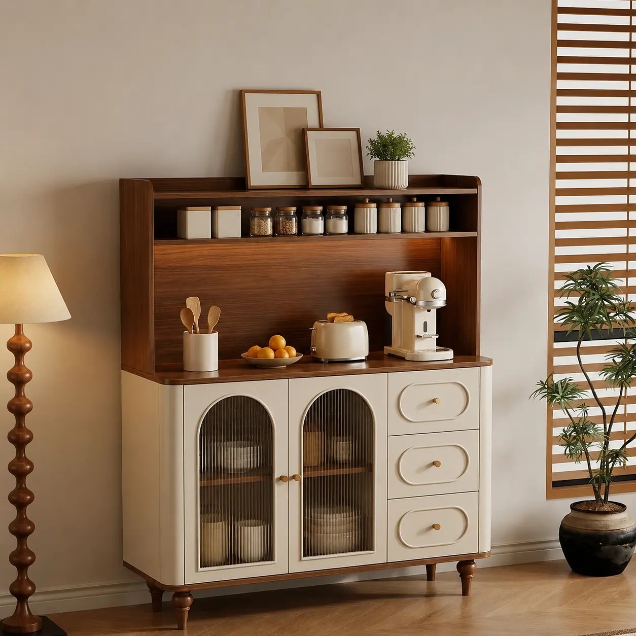 French Style Arched Glass Sideboard lifestyle 3