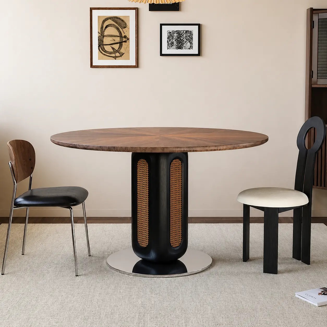 Solid Wood Parquet Dining Table lifestyle 2
