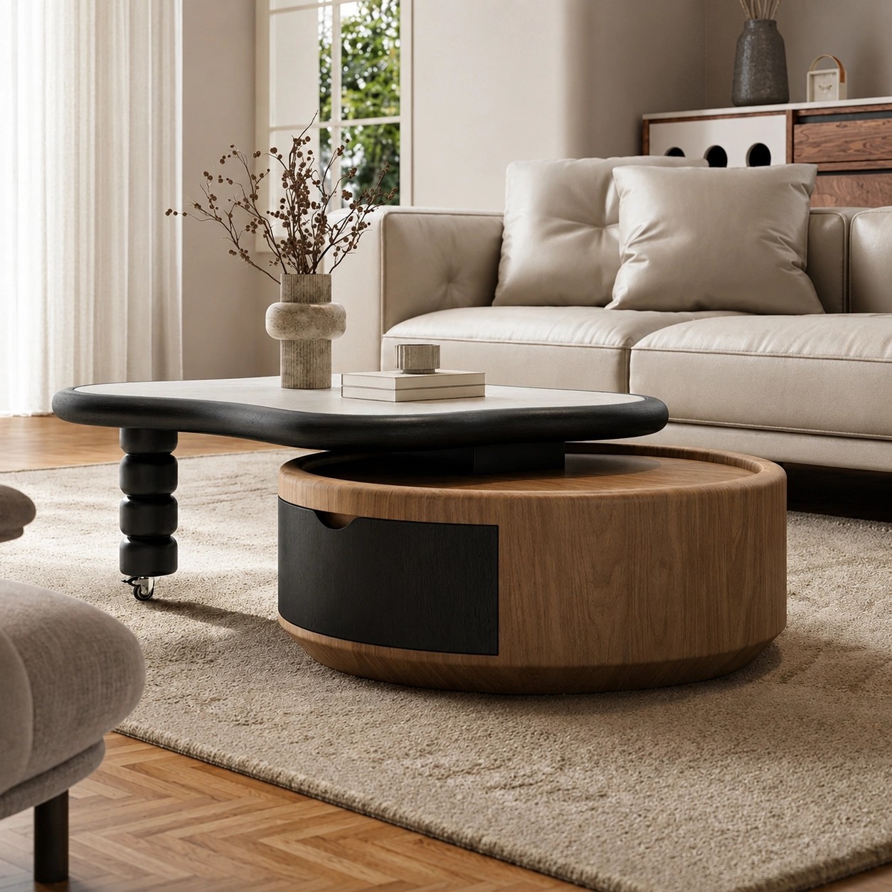Extendable Sintered Stone Coffee Table lifestyle 3