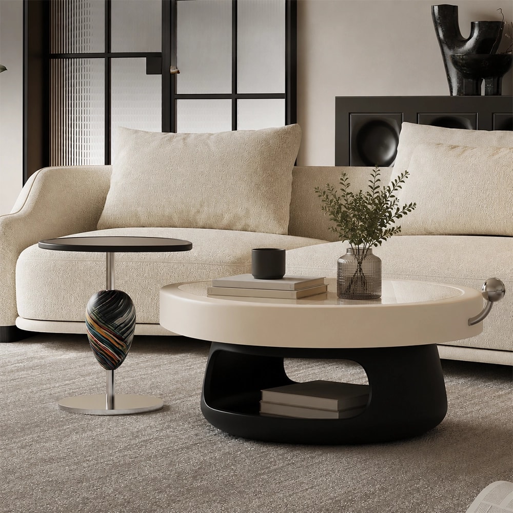 Irregular Creamy Coffee Table Set lifestyle 3