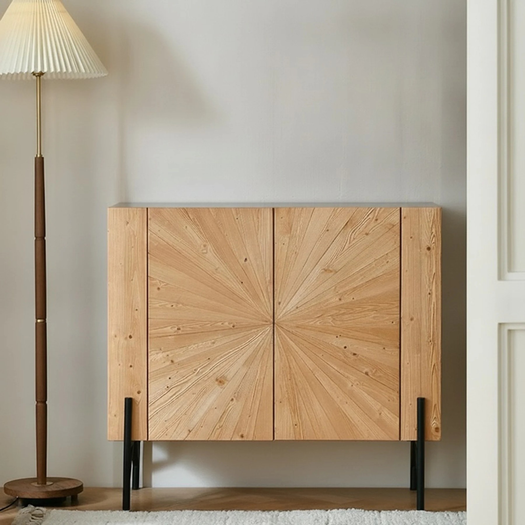 French Vintage Parquet Sideboard lifestyle 1