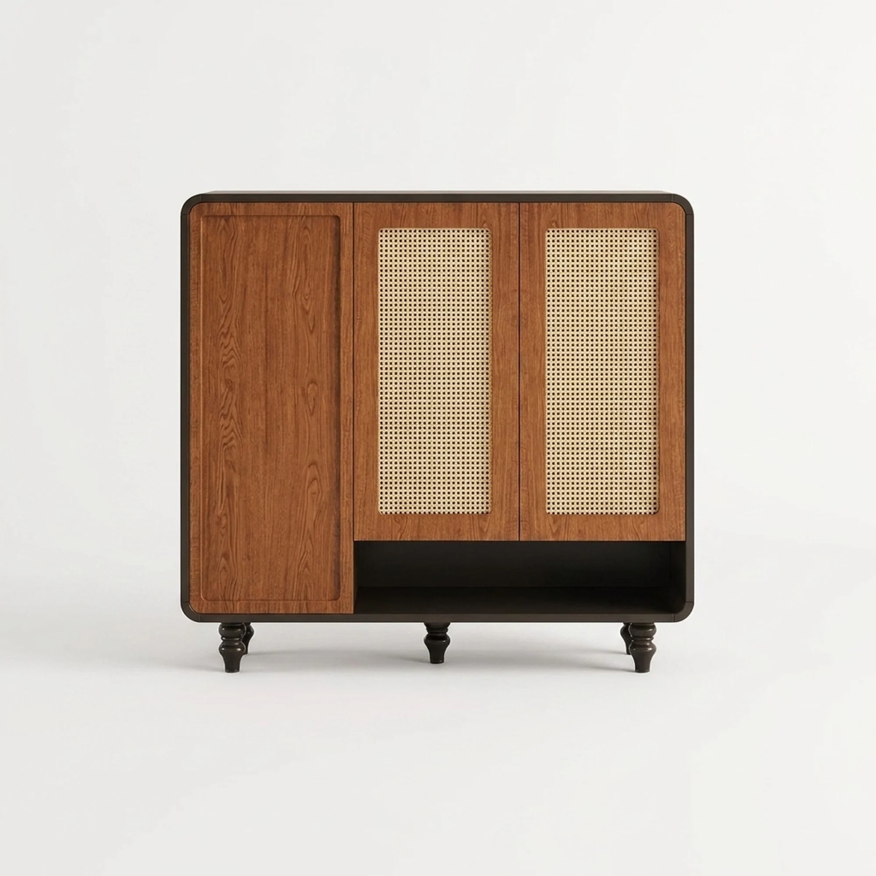 Woven Rattan Entryway Cabinet lifestyle 1