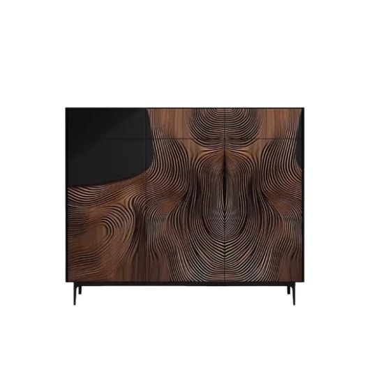 Color-Blocked Wood Entryway Cabinet lifestyle 1