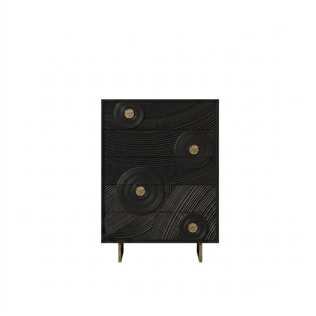 Solid Walnut Two-Door Shoe Cabinet lifestyle 1