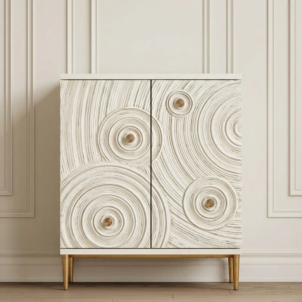 Carved Solid Wood Console lifestyle 1