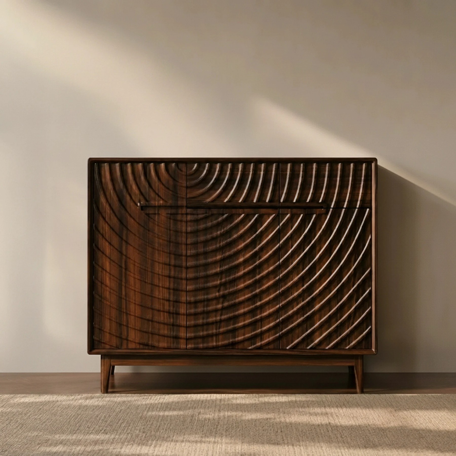 Wabi-Sabi Solid Wood Entryway Cabinet lifestyle 1