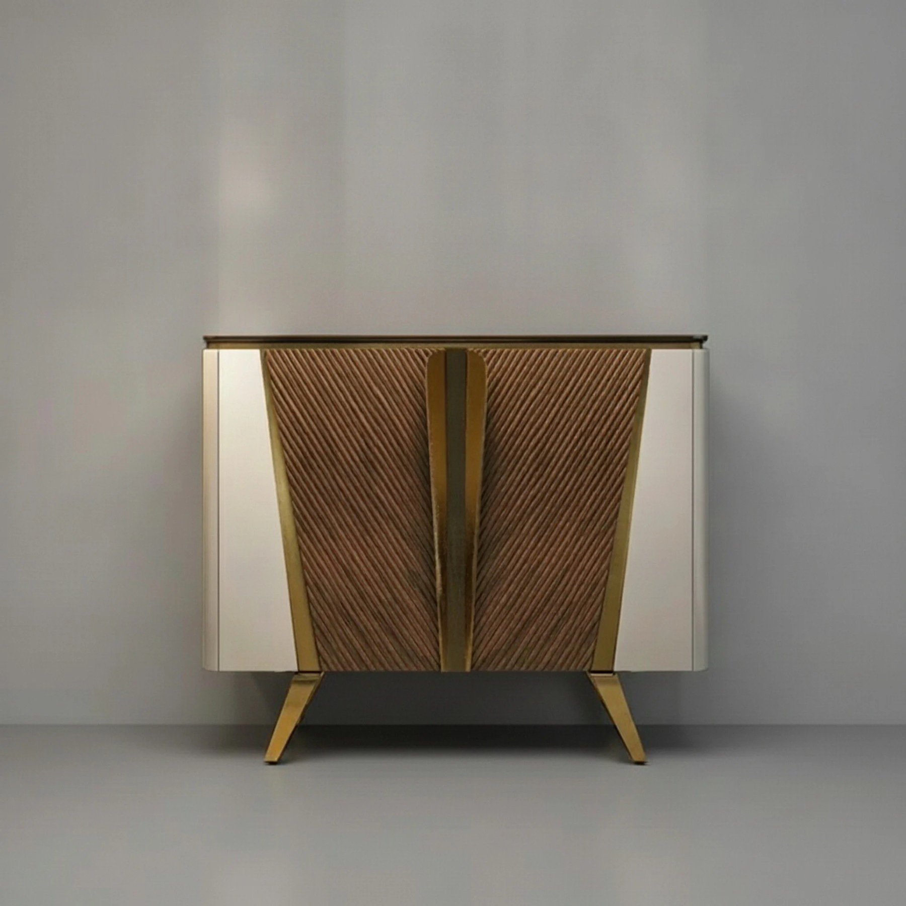 Wave-Paneled Shoe Cabinet lifestyle 1
