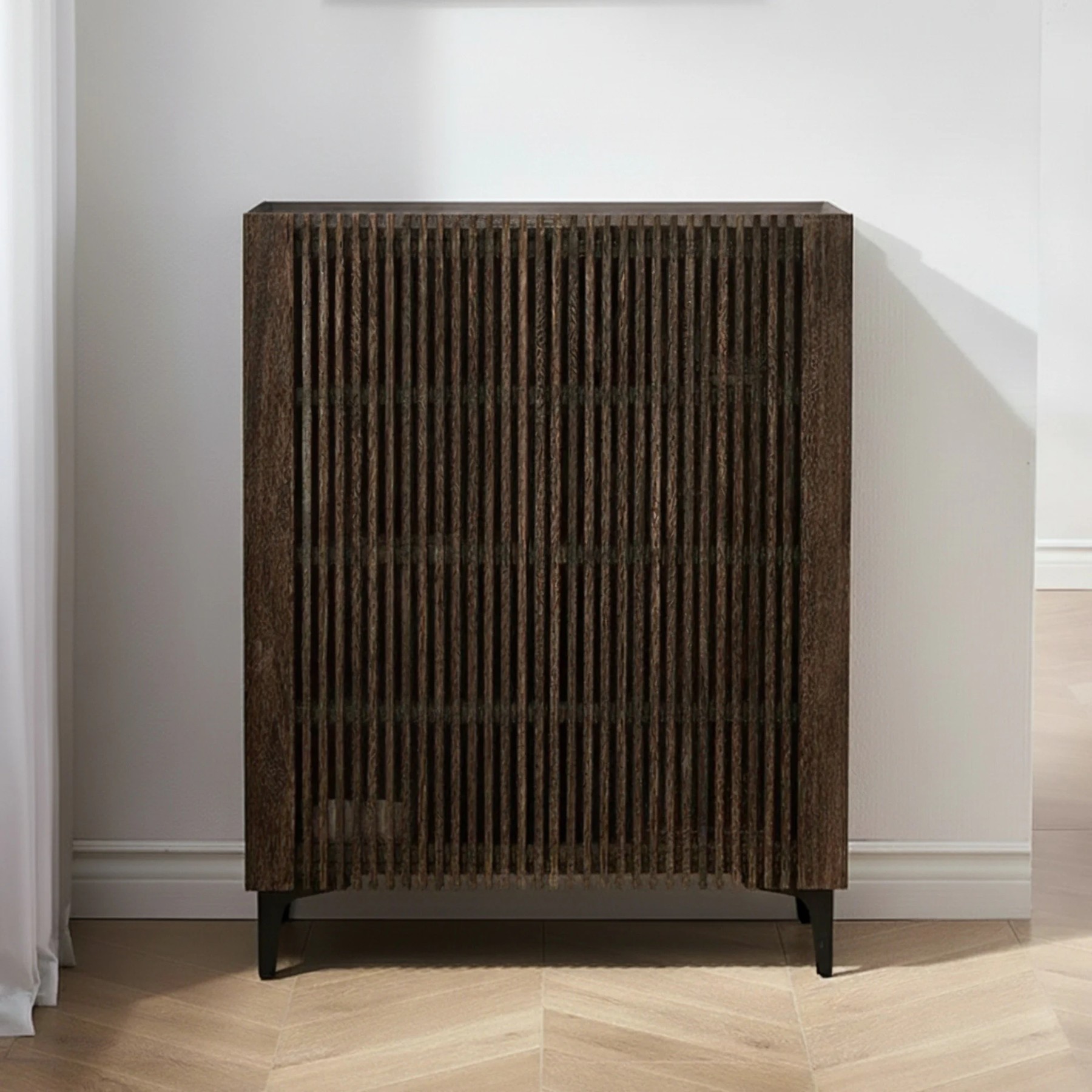 Solid Wood Entryway Shoe Cabinet lifestyle 1