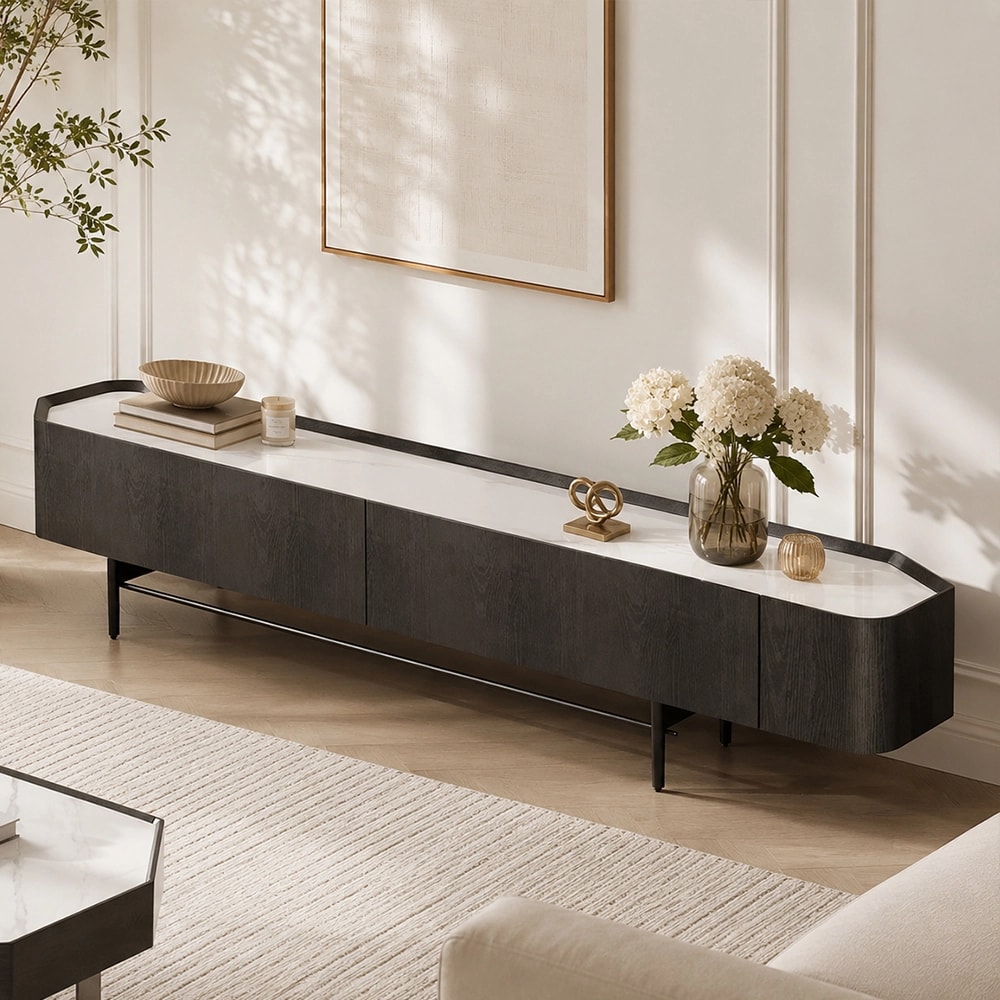 Wabi-sabi Marble TV Stand lifestyle 3