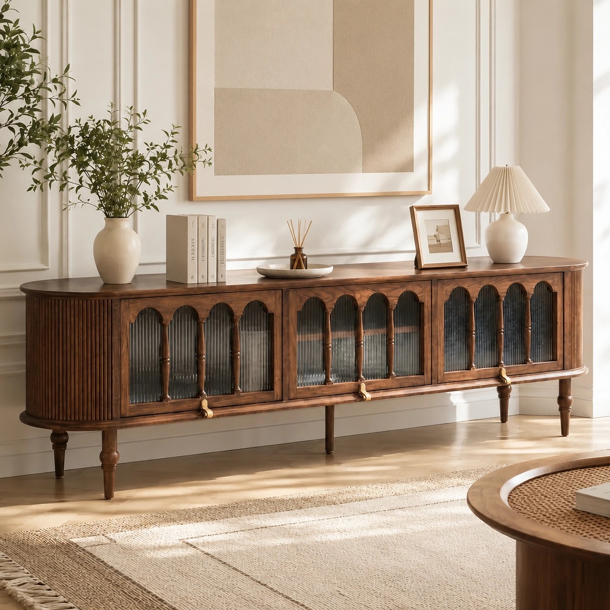 Retro Walnut TV Cabinet lifestyle 3