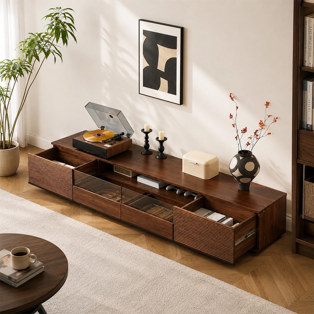 Minimalist Illuminated TV Stand lifestyle 3
