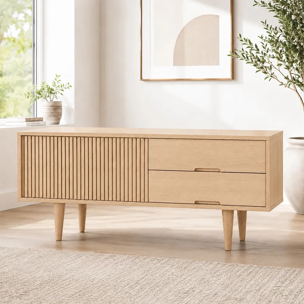 Solid Wood Wabi-sabi TV Stand lifestyle 3