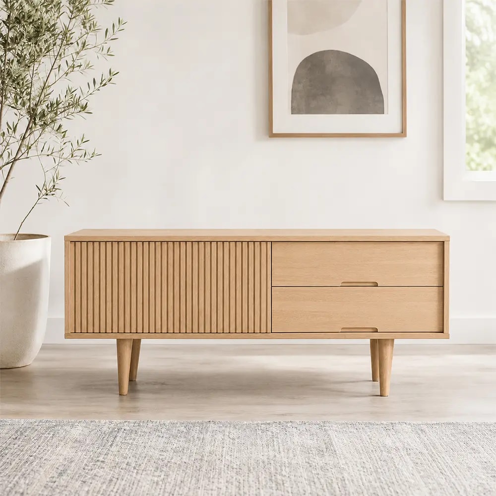 Solid Wood Wabi-sabi TV Stand lifestyle 1