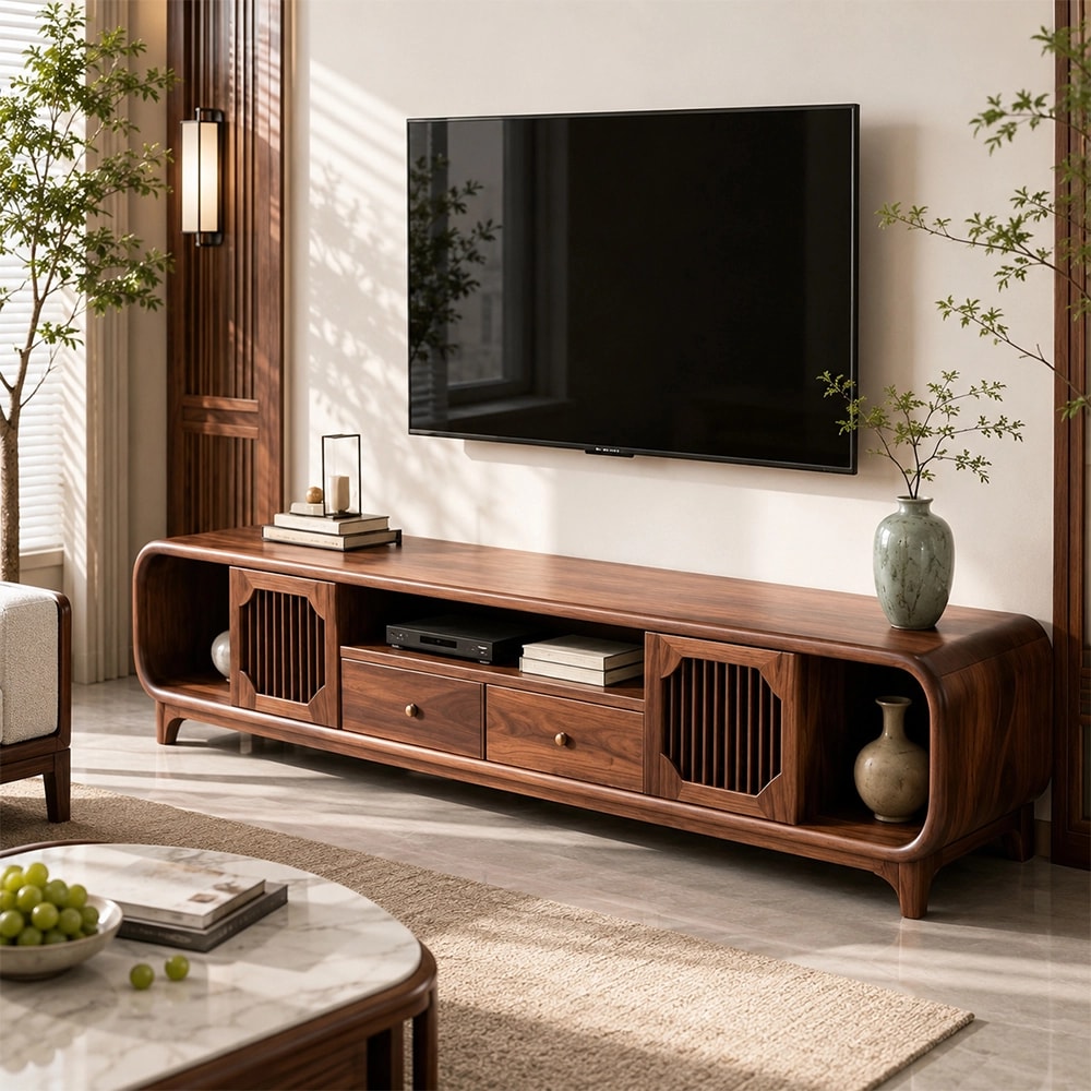 Solid Wood TV Stand lifestyle 3