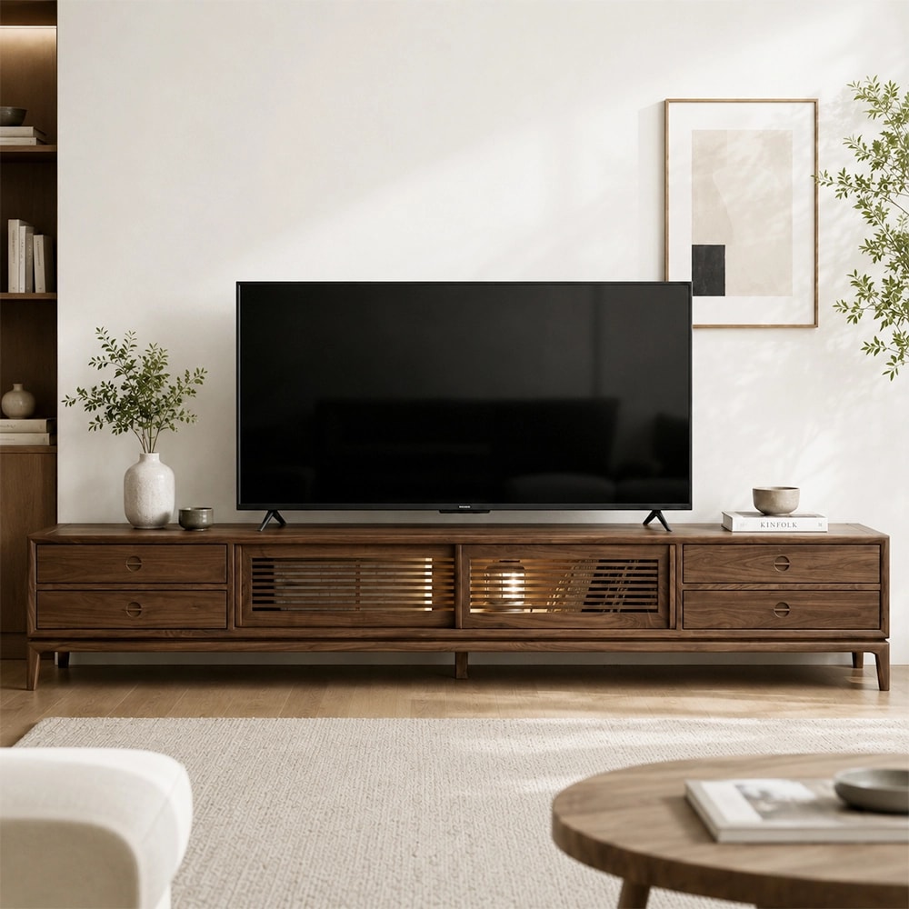 Black Walnut Media Console lifestyle 1