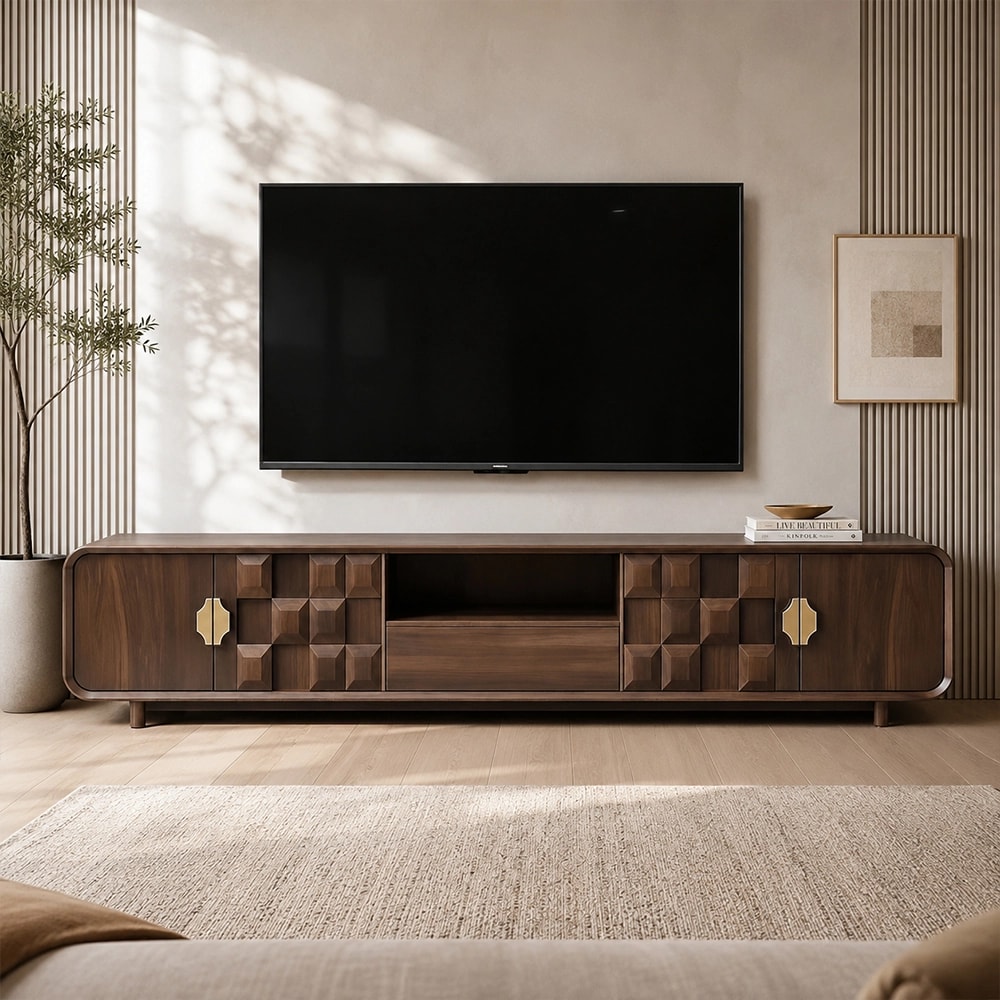 Black Walnut Media Console lifestyle 1