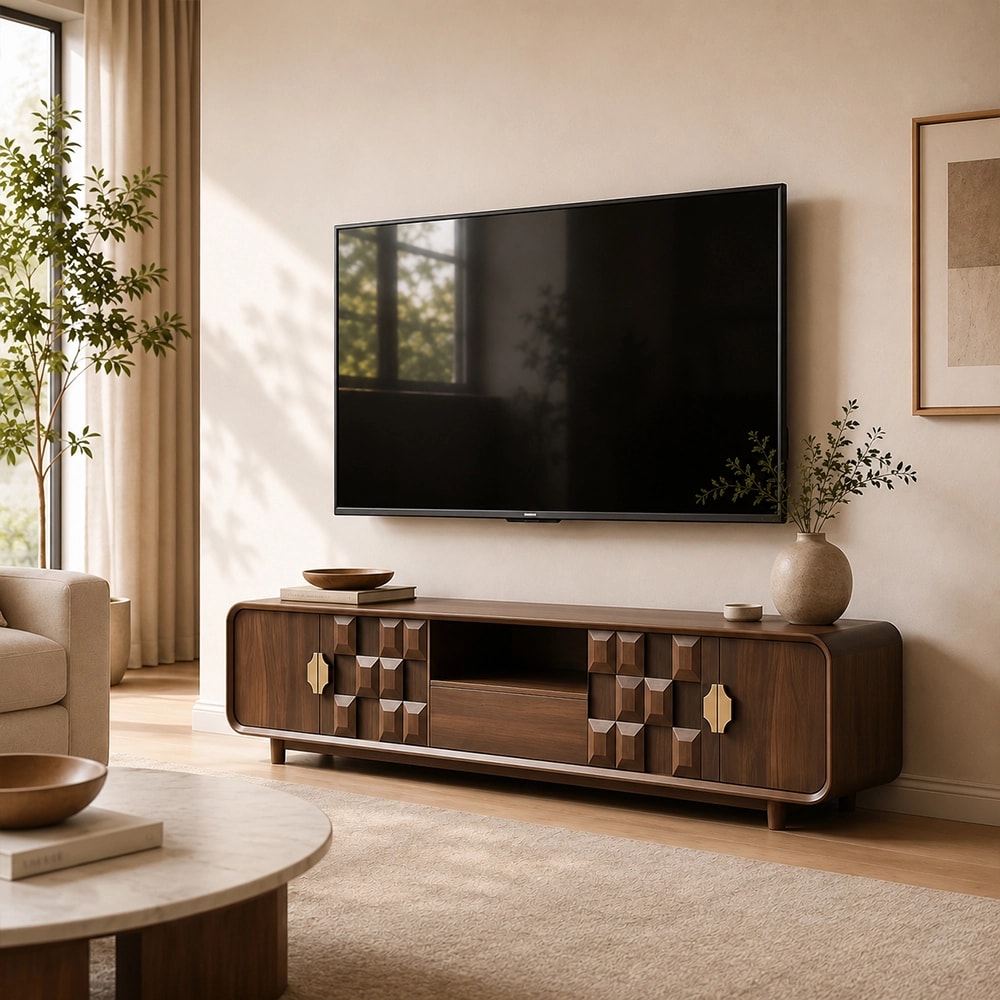 Black Walnut Media Console lifestyle 2