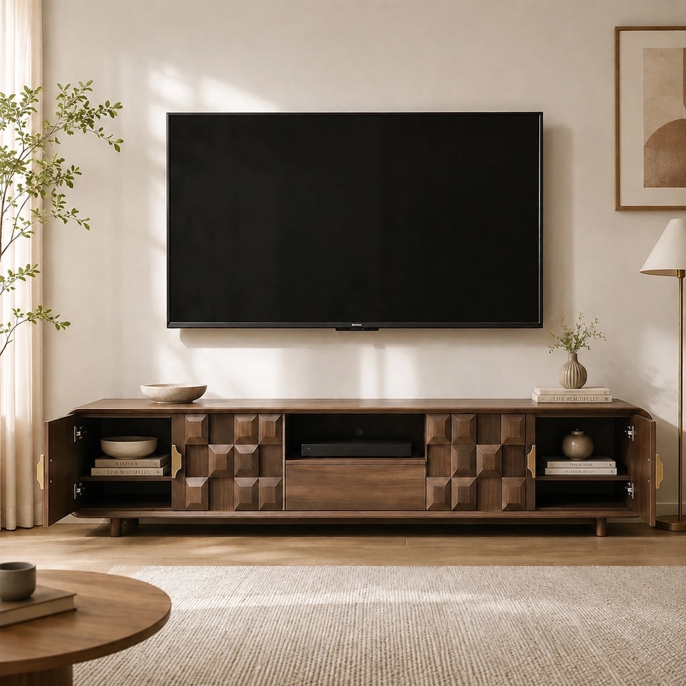Black Walnut Media Console lifestyle 3