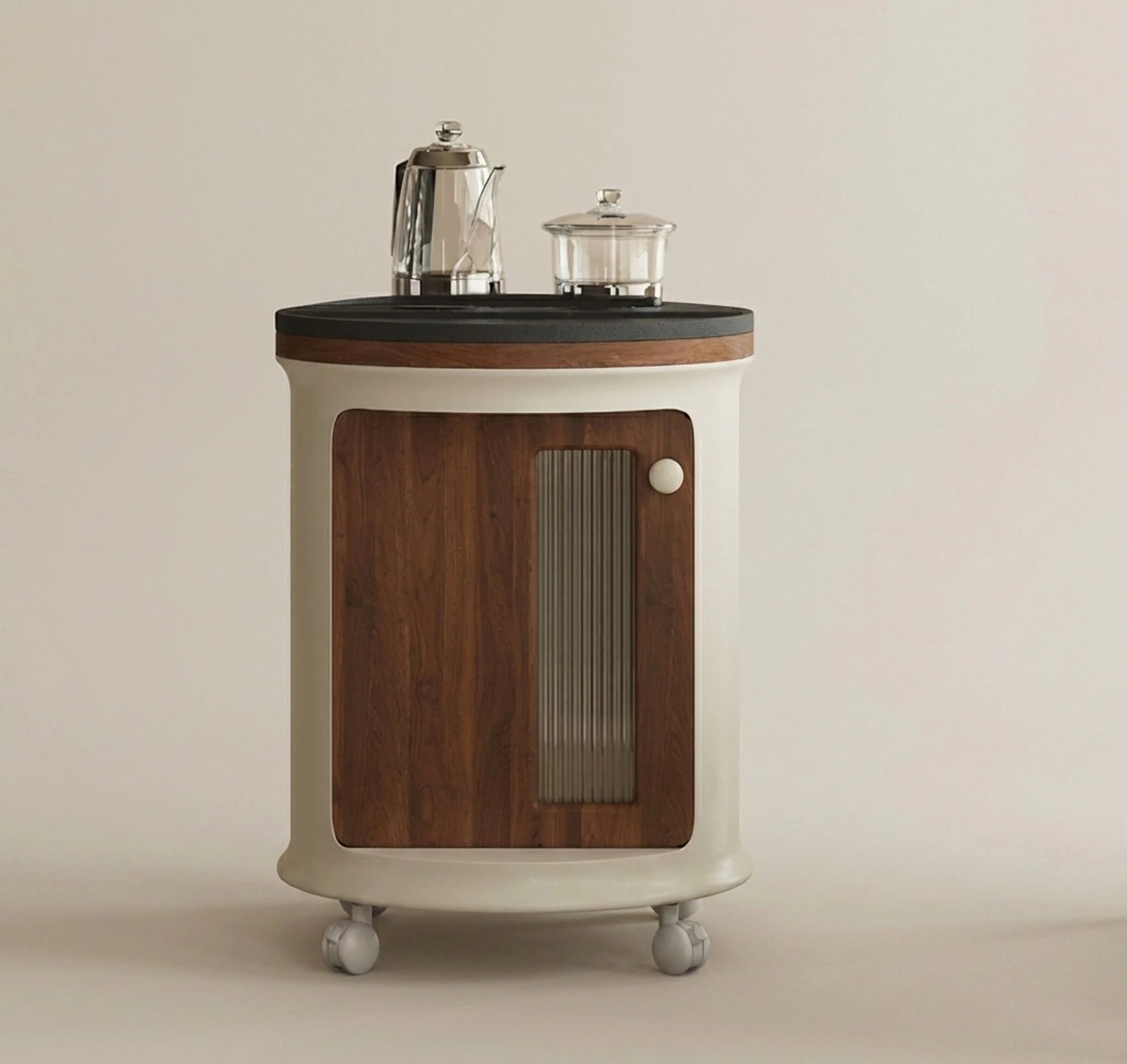 Mid-Century Movable Wood Side Table lifestyle 1