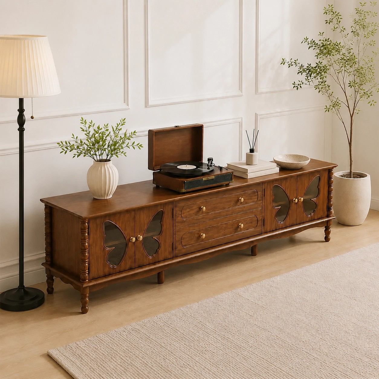 Solid Wood TV Console lifestyle 3