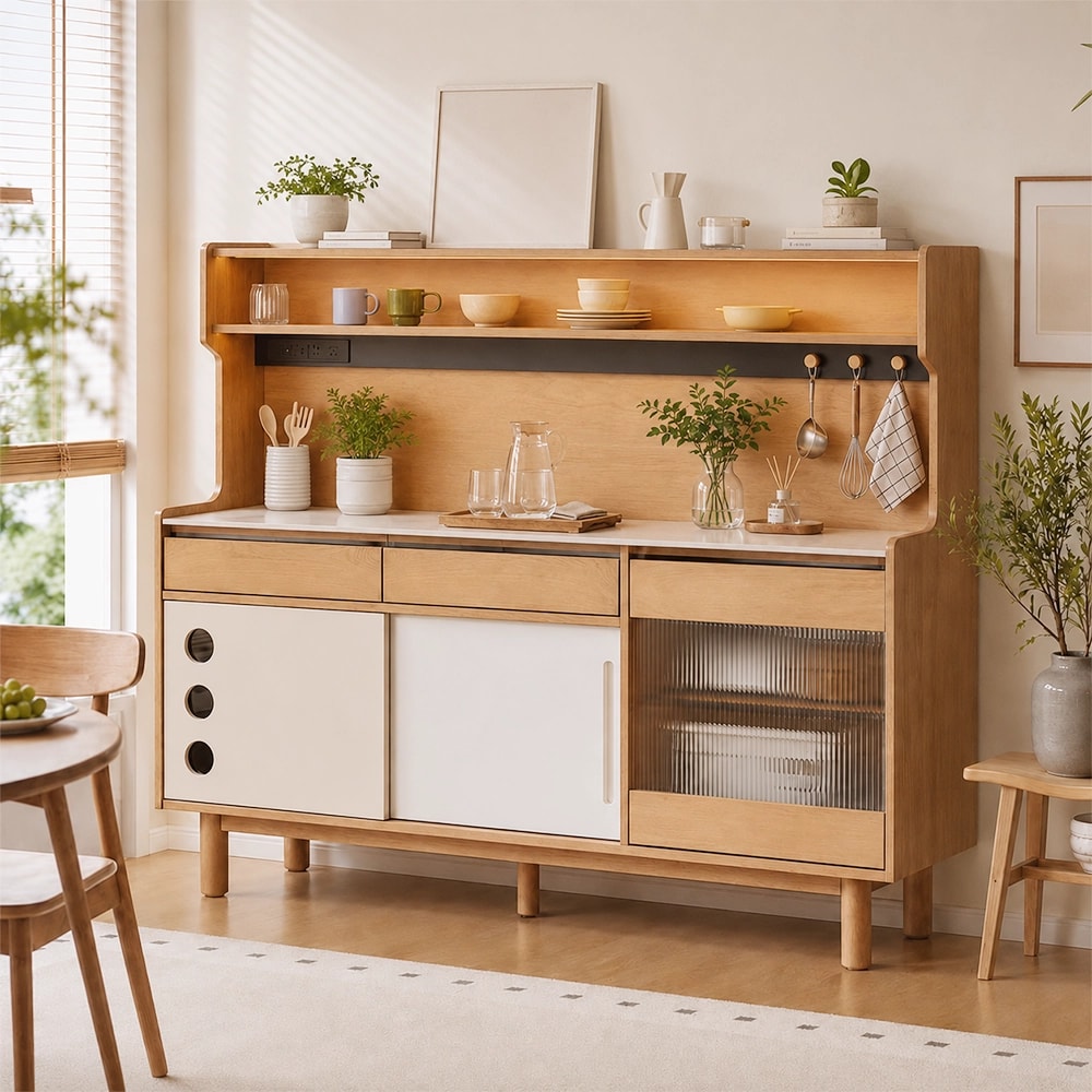 Sintered Stone Sideboard, Cherry Wood lifestyle 2