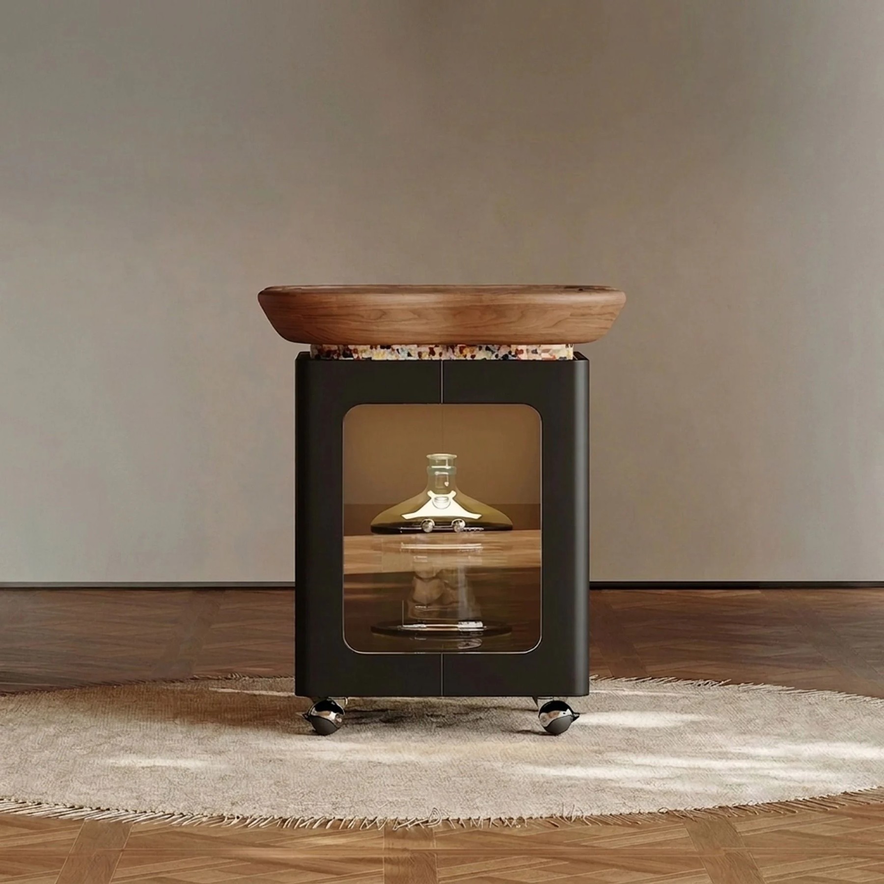 Sintered Stone Mobile Tea Cart lifestyle 1