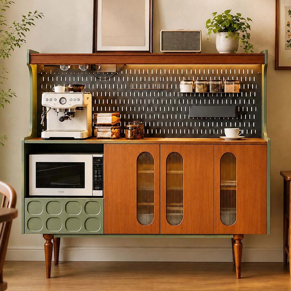 Mid-Century Solid Wood Sideboard lifestyle 1