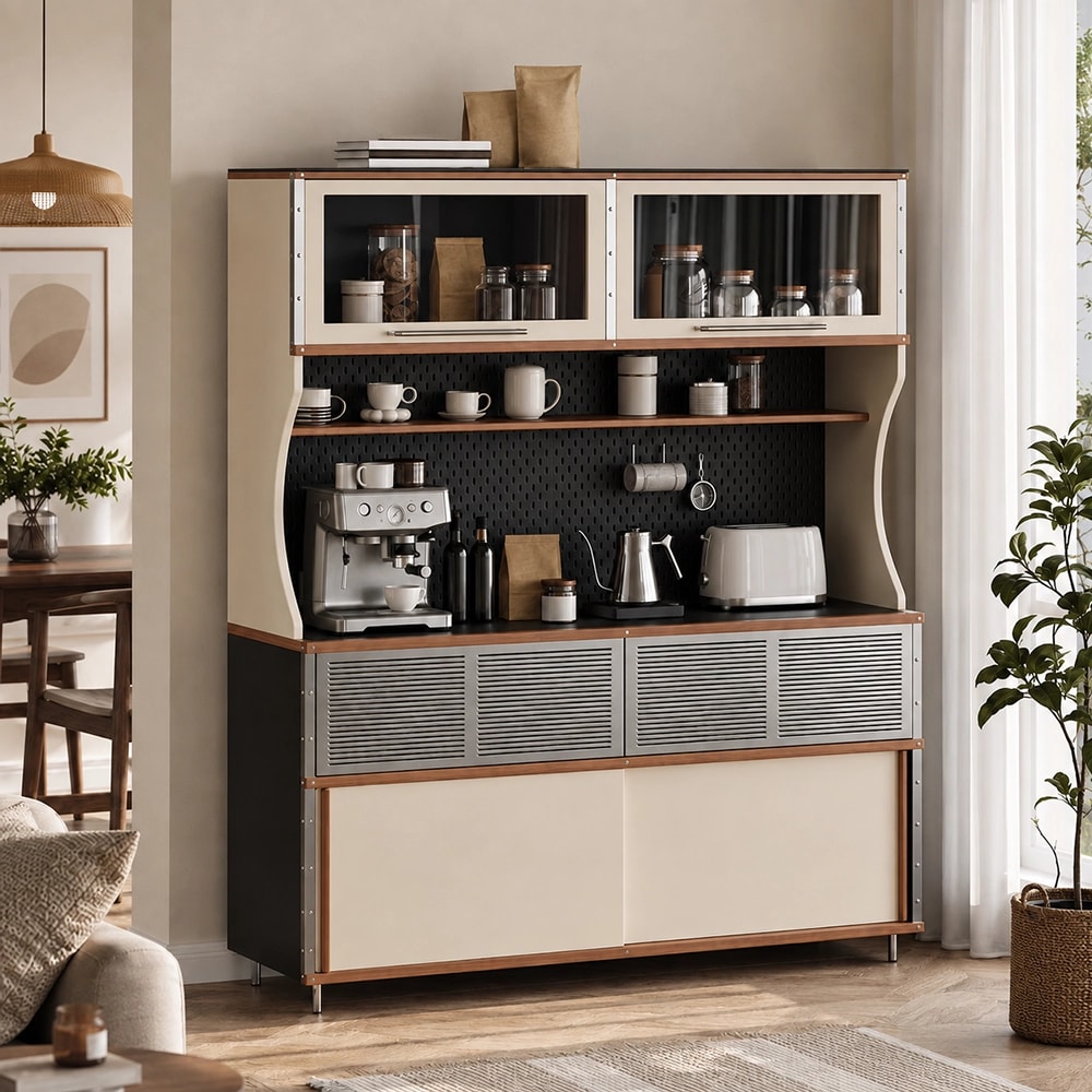 Tall Two-Tone Storage Cabinet lifestyle 3