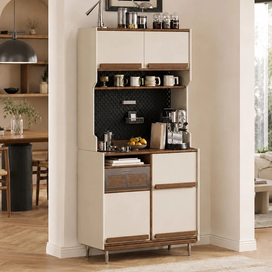 Mid-century Cream Coffee Cabinet lifestyle 2