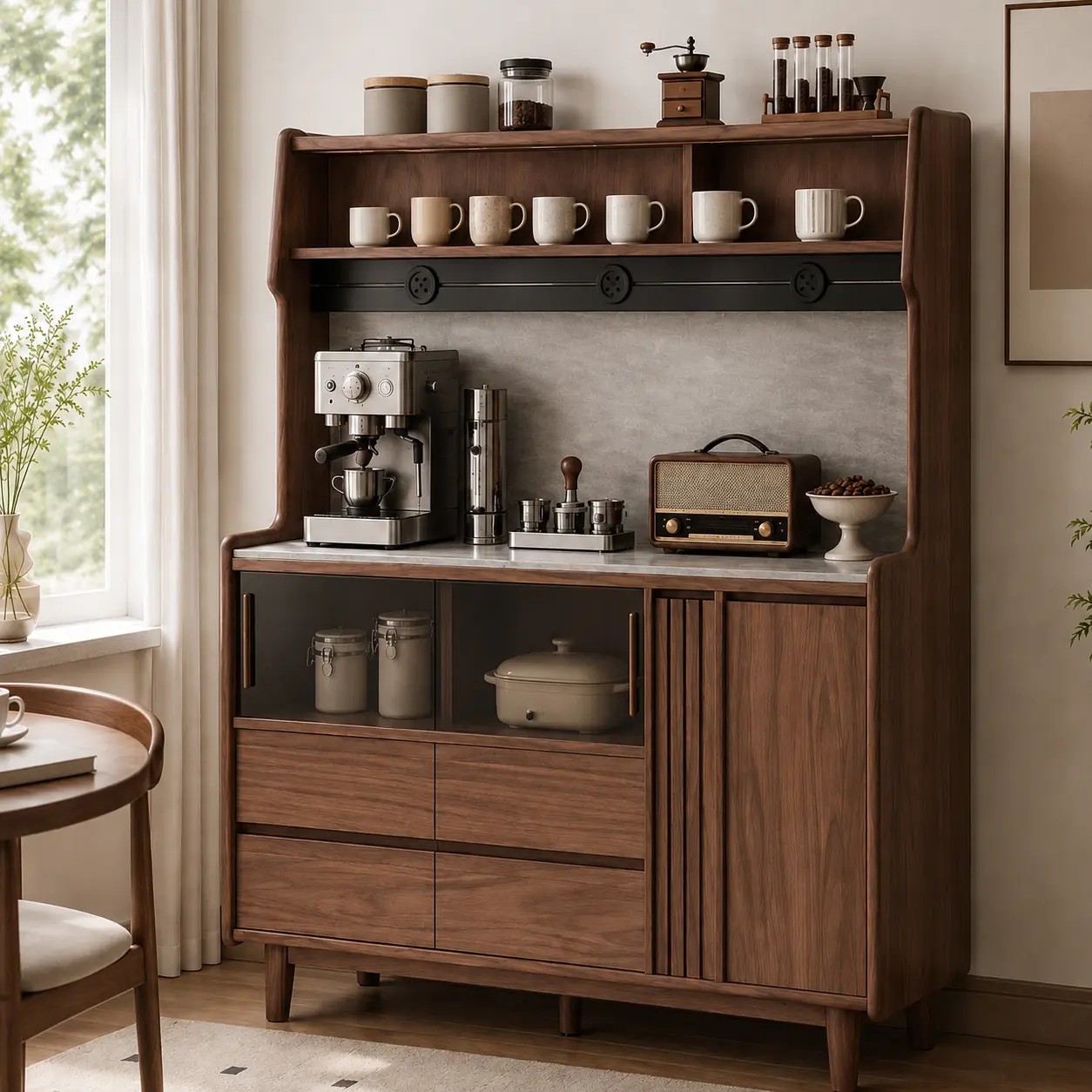 Solid Wood & Stone Sideboard lifestyle 2