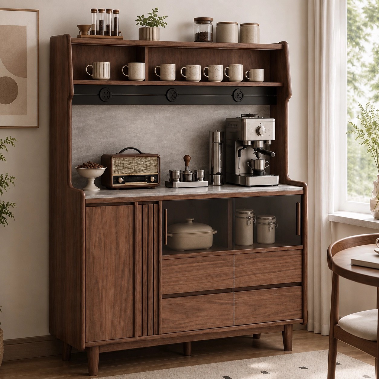 Solid Wood & Stone Sideboard lifestyle 3