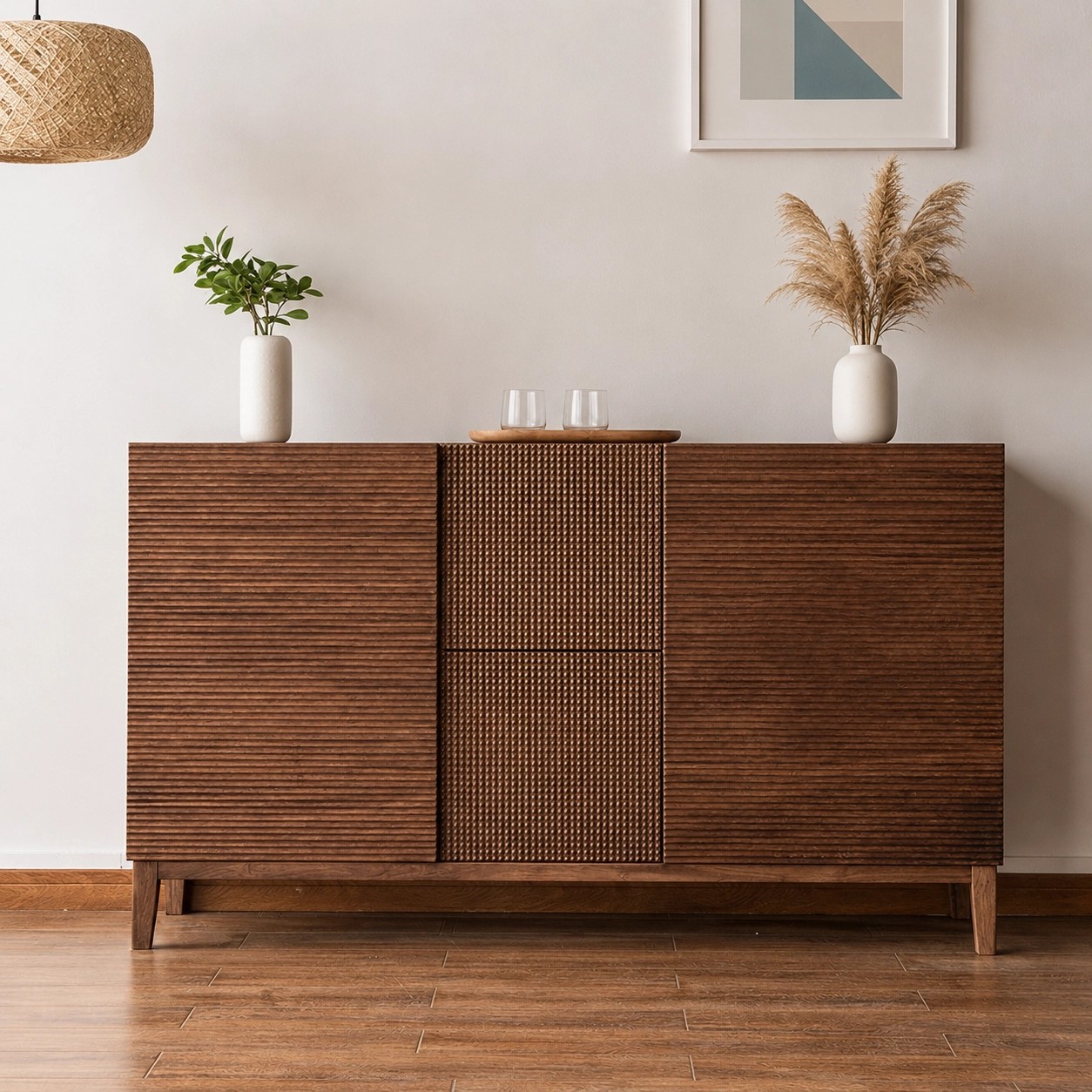 Wabi Sabi Black Walnut Sideboard lifestyle 1