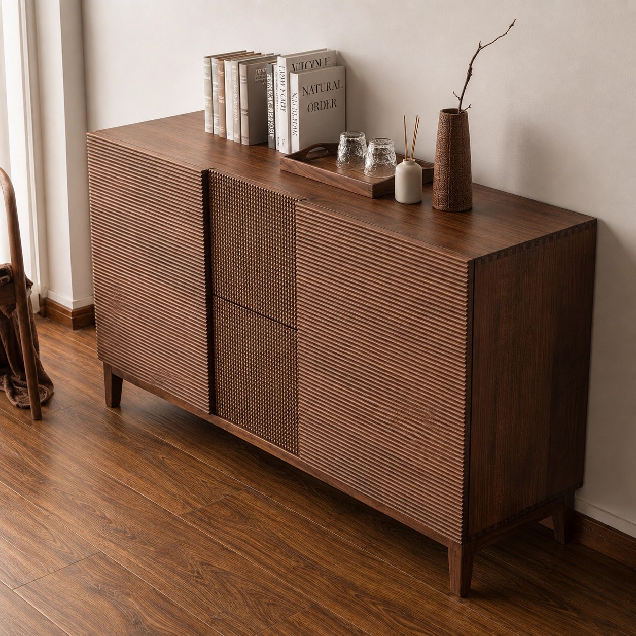 Wabi Sabi Black Walnut Sideboard lifestyle 3