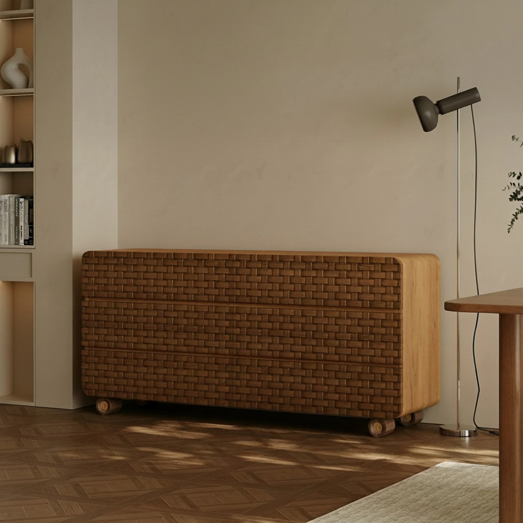 Walnut Sideboard with Woven Doors lifestyle 1