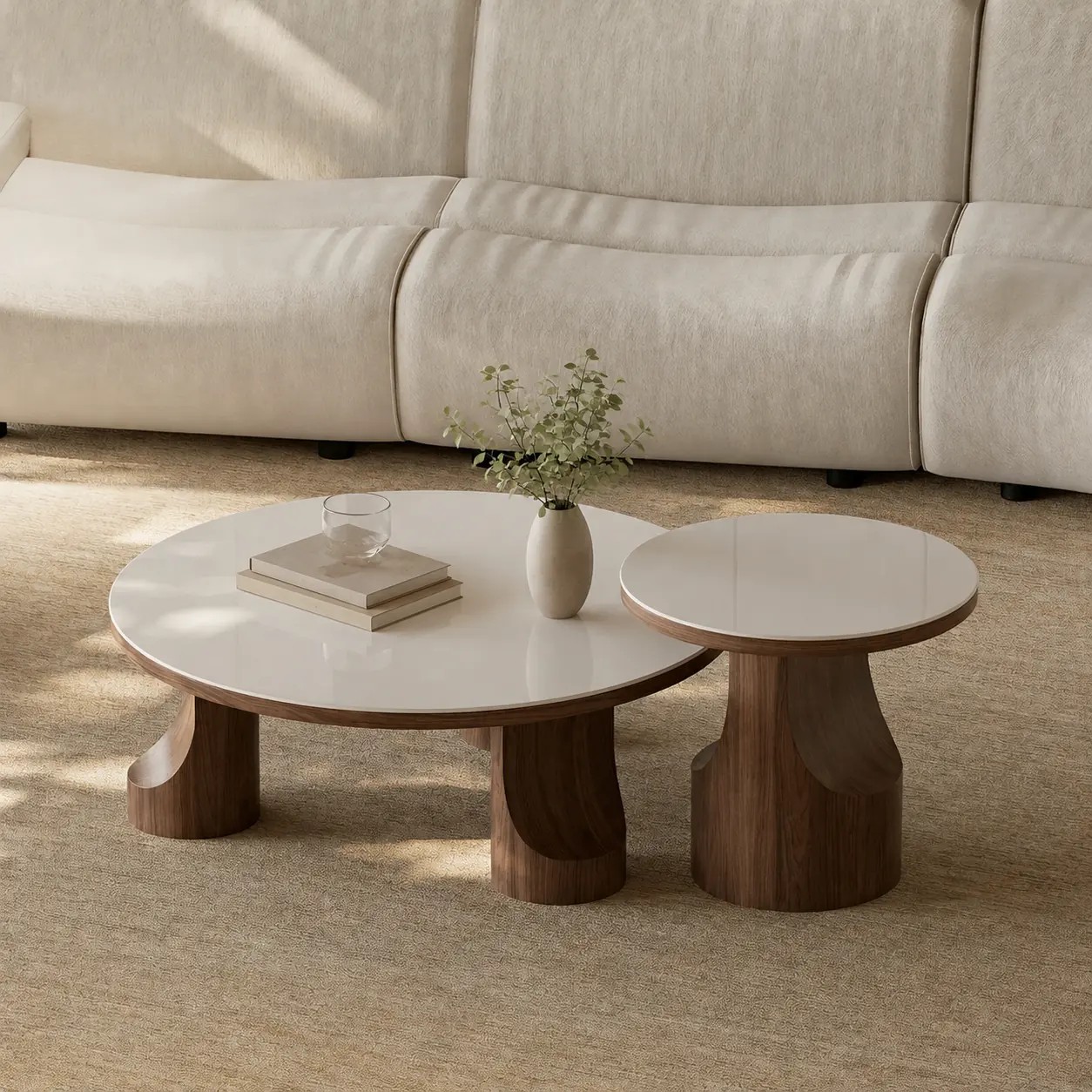 Wabi-Sabi Sintered Stone Coffee Table Set lifestyle 3
