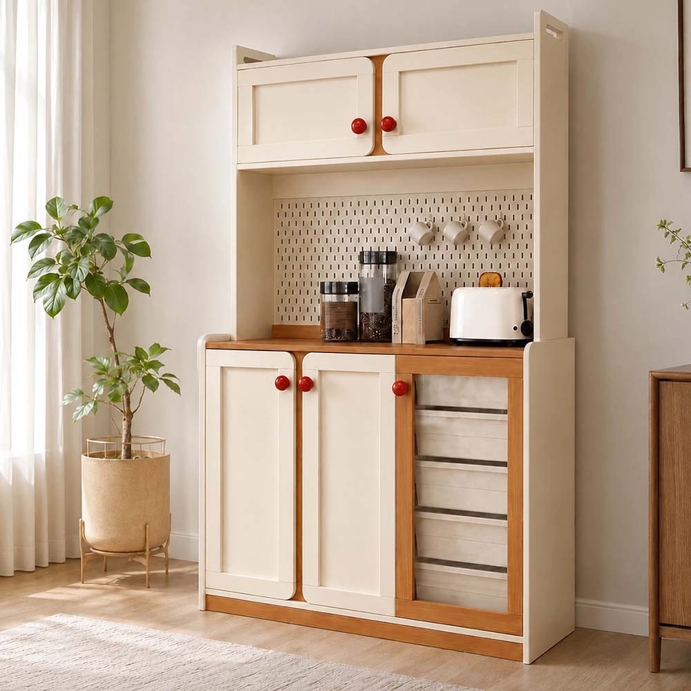 Solid Wood Two-Tone Sideboard lifestyle 2