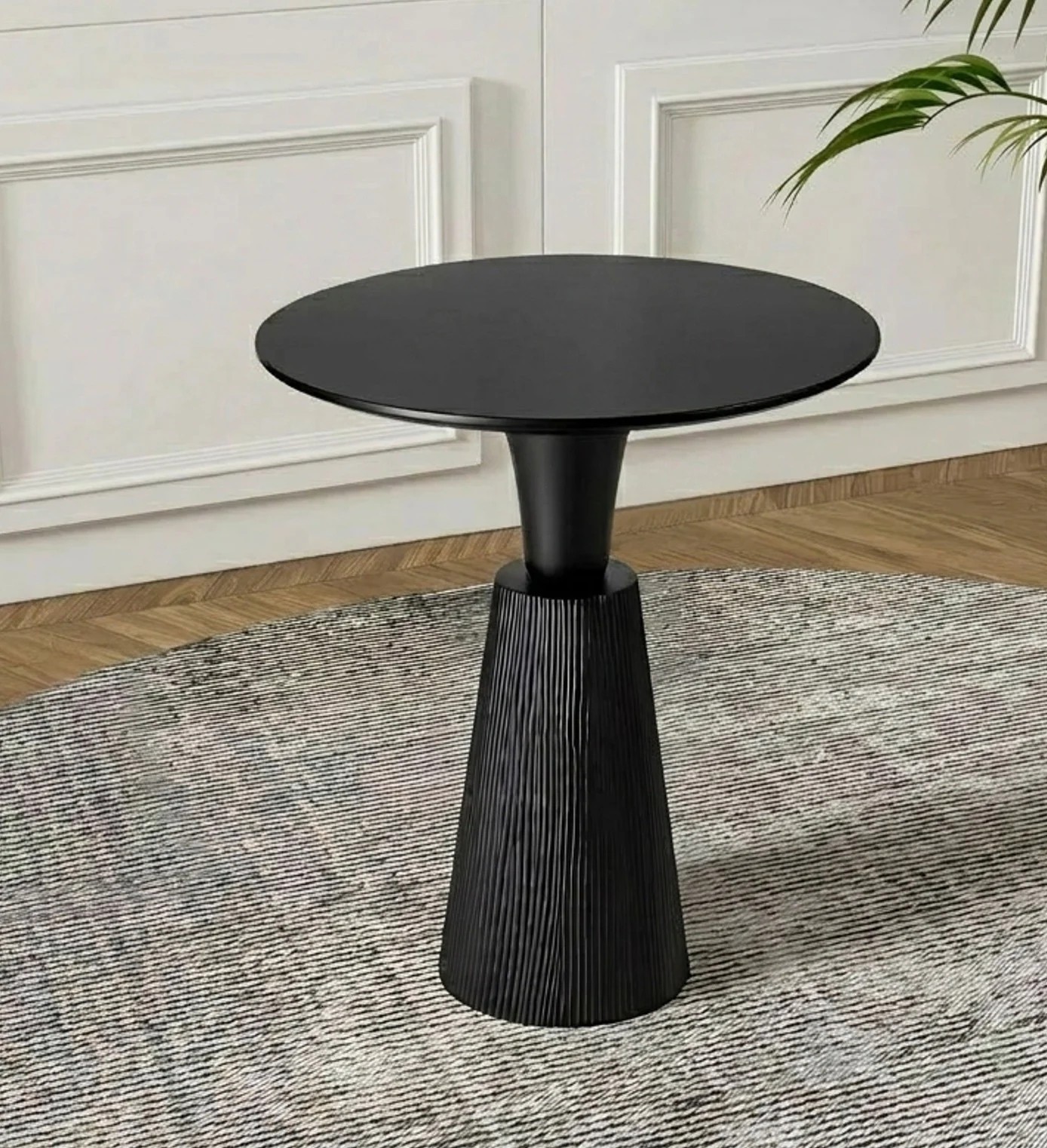Solid Wood Round Side Table lifestyle 1