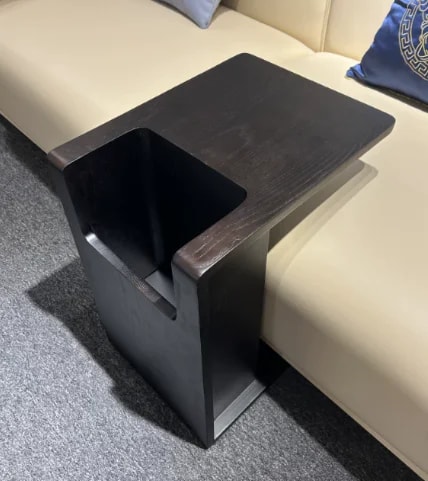 Solid Ash Wood Minimalist Side Table lifestyle 1